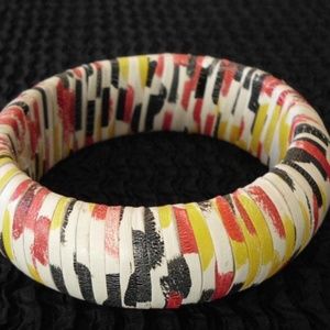 vintage 1980s leather bangle